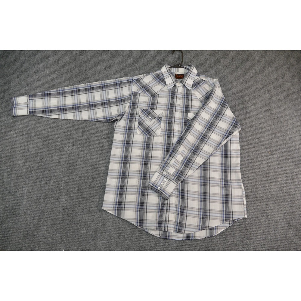 Plains Western Wear mens large buttown down shirt cowboy, rodeo, bar dance night